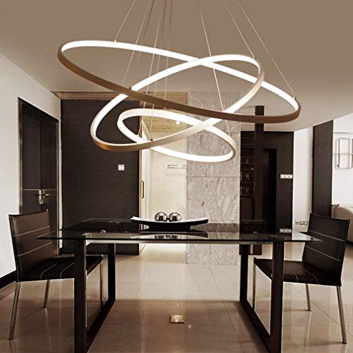 Lustre LED dimmable avec télécommande 76W suspension réglable en hauteur