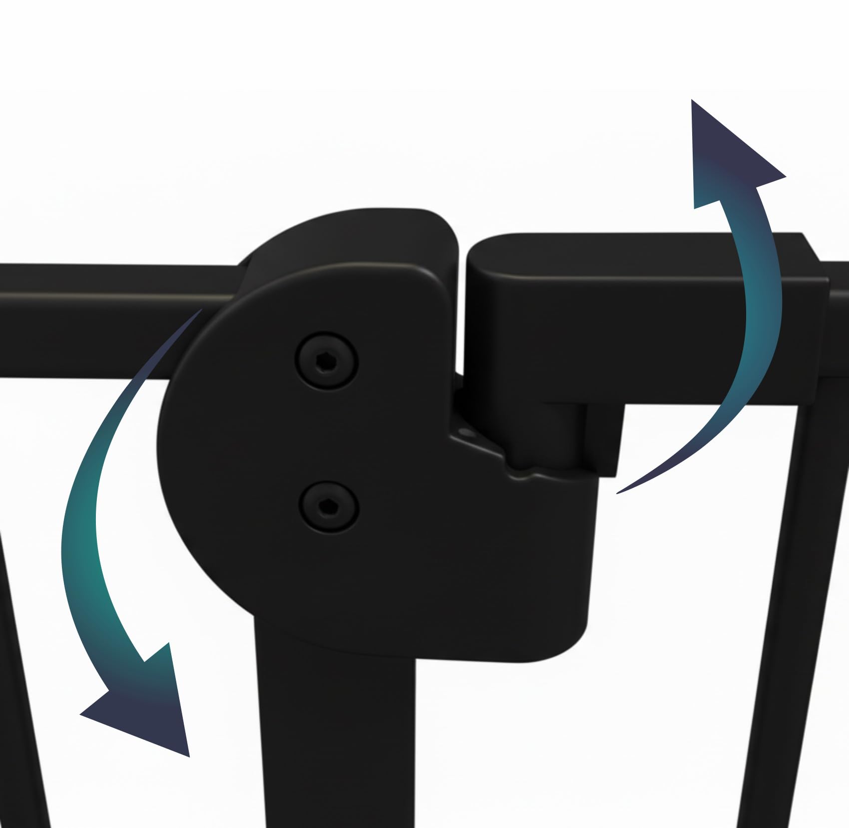 Blocco di sicurezza per scale e porte, larghezza regolabile 75-115 cm, apertura con una sola mano, apertura bidirezionale, 4 punti di fissaggio, doppio blocco, nero