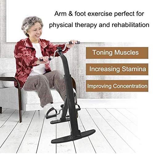 Ejercitador de pedales plegable para personas mayores/Equipo de rehabilitación de fitness debajo del escritorio/Mini bicicleta estática plegable para personas mayores/Dispositivo de entrenamiento de