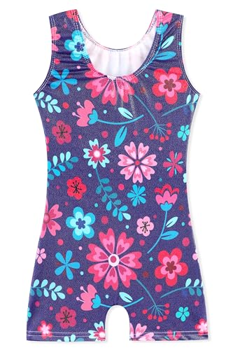 Image of HOZIY Gymnastics Leotards for Girls Unicorn Aurora Rainbow Mermaid Dinosaur Cupcake Sparkle Biketard Toddlers Kids Children