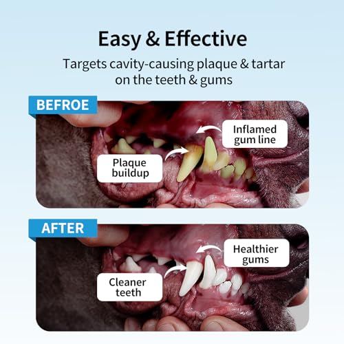 Funfawn Dog Teeth Cleaning Finger Wipes - Pet Dental Care Wipes for Dogs & Cats - Freshens Breath - Remove Plaque and Tartar - Disposable Gentle Cleaning & Gum Care Dog Finger Toothbrush - 50 Count - Image 5