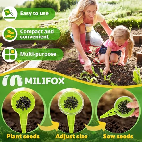 Dispensador de semillas ajustable 2 unidades plástico miniatura 6