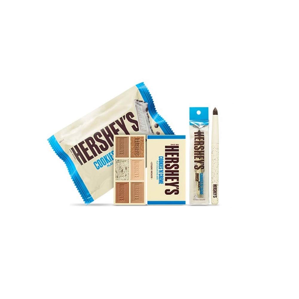 ETUDE HOUSE Play Color Eyes Mini HERSHEY #Cookie & Cream - Eyeshadow palette (Featuring Milky and Creamy Shades) - Special Limited edition