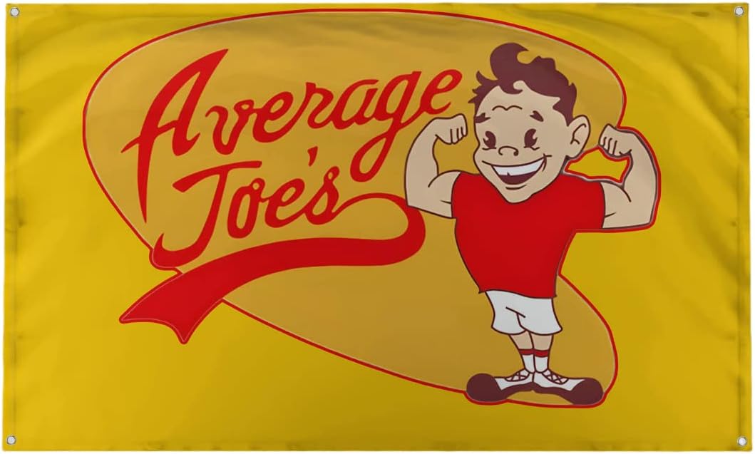 Banger Flags - Average Joes Gym Dodgeball The Movie Motivational Inspirational Office Gym Dorm Wall Decor Design on a 3X5 Feet with 4 Grommets for Easy Hanging. Authentic
