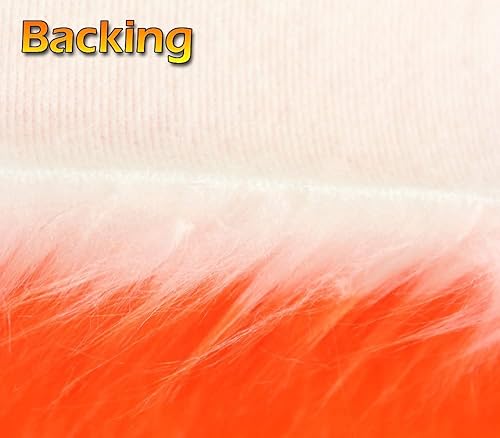 Miniatura 10 de Piel sintética de pelo largo, tela lanuda de caramelo, respaldo blanco, 60 pulgadas de ancho, vendido por The Yard (negro)