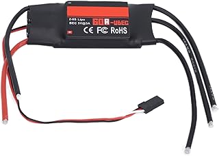 Drfeify Controle eletrônico de velocidade 60A, proteção multifunções, 60A ESC RC acessório de drone quadricóptero aeronave com asa fixa