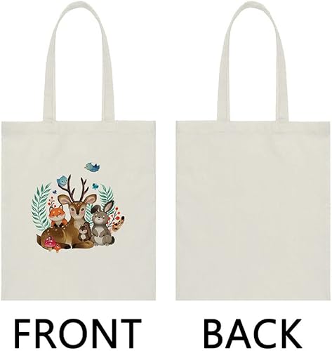 Vista 68 de WIRESTER Bolsa de lona reutilizable para mujeres y niñas, bolsa de compras de comestibles, bolsa de hombro, bolsa de viaje, animal de perro y gato
