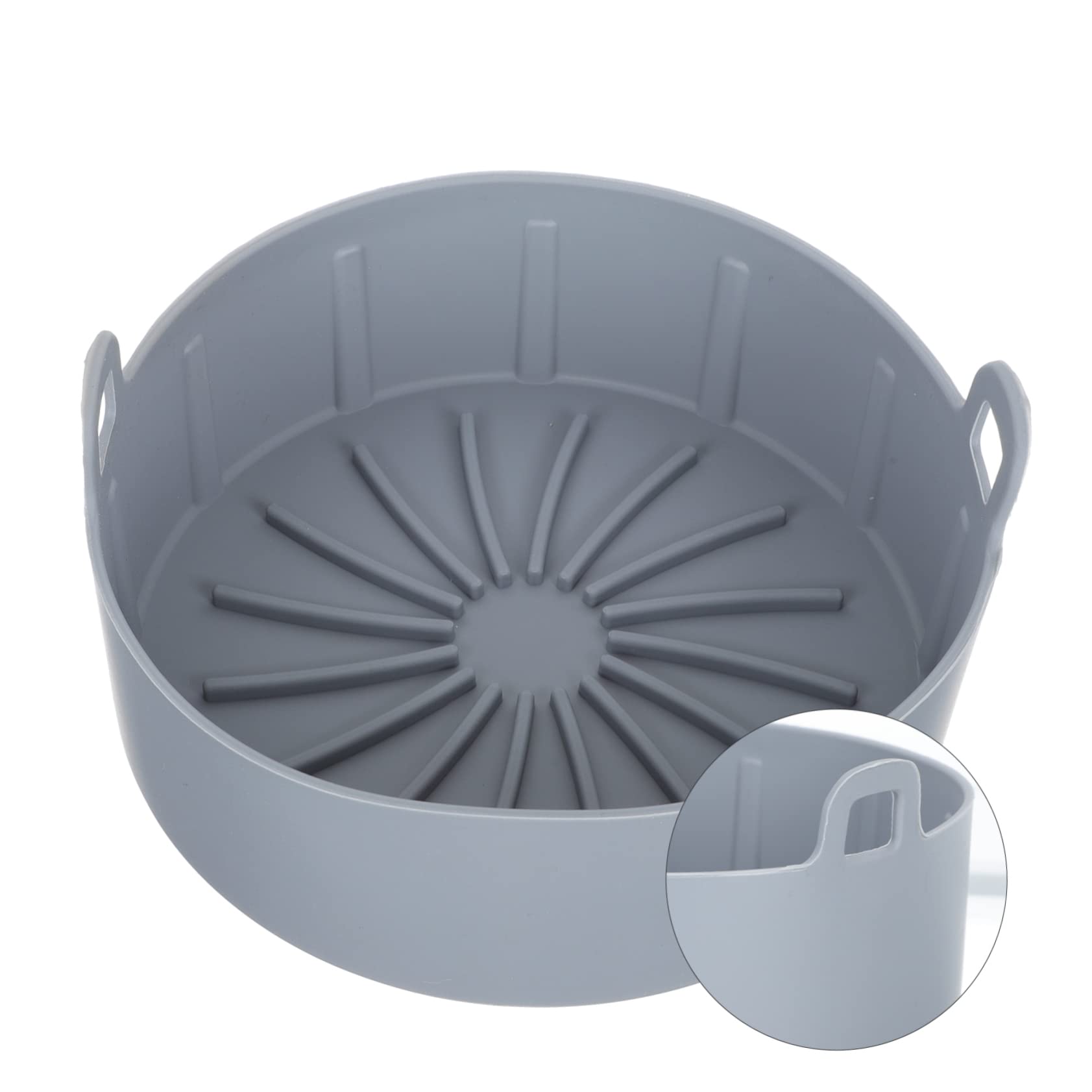 TOPBATHY 2 Pz Cuscinetto Per Friggitrice Ad Aria Accessori Per Friggitrice Ad Aria Supporto Per Friggitrice Rotondo Per Friggere Forno Creatore Padella Grey Gel Di Silice