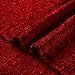BATTILO HOME Christmas Red Throw Blanket for Couch, Chenille Knit Blanket for Sofa, Chair, Christmas Decor, Super Soft Blanket, 51