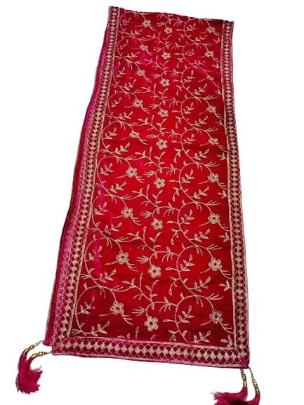 dark pink colour mens shervani dupatta/Fabric velvet embroidery Dupatta-image-10