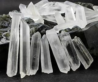 1/2 lb Natural Rock Quartz Crystal Points Irregular Reiki Crystal Healing Polished Sticks Spikes Point Beads Gemstone Wands for Jewelry Making Home Decora