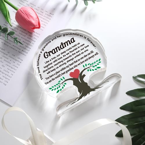 Birthday Gifts for Women Men, Thank You Gifts Idea for Friend Acrylic Tree Desk Signs Home Decor Thanks Gifts - Image 5