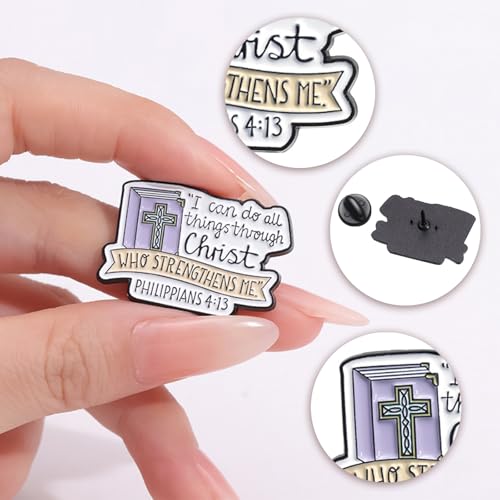 Image of 4PCS Jesus Pin,I Love Jesus Cross Pin Enamel Lapel,Cross Pins for Jewelry Bags Clothing Decoration,Religious Belief Christian Pins for Backpacks,Clothes,Hats,Holiday Parties