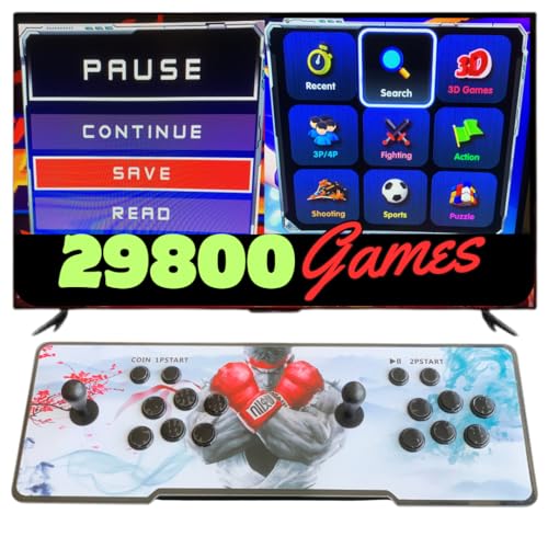 Consola Máquina Arcade con 29800 Juegos Retro y Juegos 3D Origina...