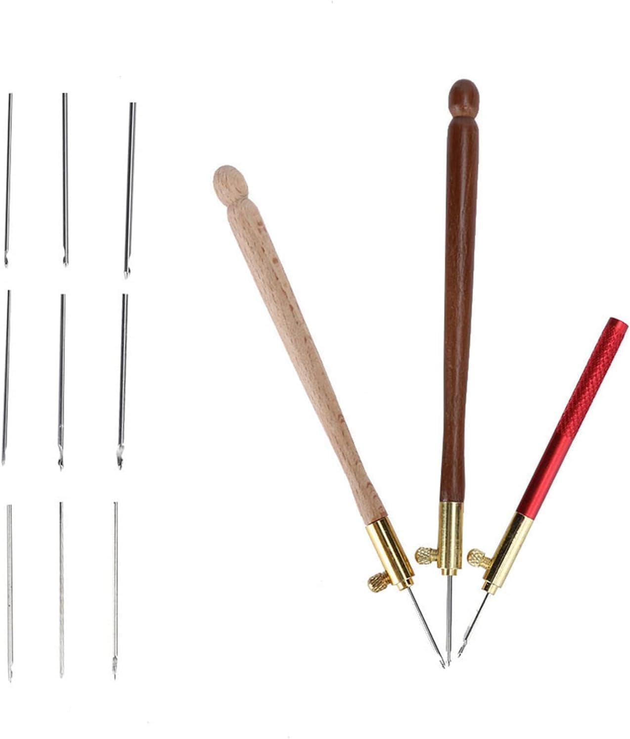 Crochet Hook Beaded Needle Embroidery Beading Knitting DIY Sewing Tool for Beginners Weave Craft