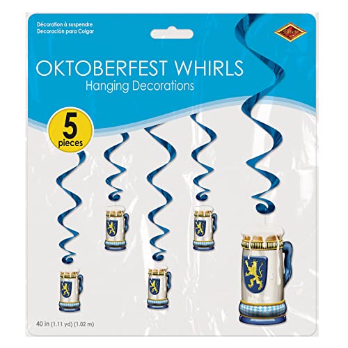 Beistle Oktoberfest Whirls, 40", Multicolored #TOP4