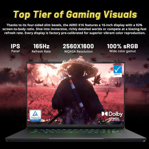 Image of GIGABYTE AERO X16 16 inch WQXGA 165Hz Gaming Laptop, AMD Ryzen AI 9 HX 370, 16GB DDR5, 2TB Storage (1TB SSD+1TB Dock), GeForce RTX 5070 8GB GDDR7, Backlit Keyboard, FHD Camera, Wi-Fi 6E, Win 11 Pro, Gray