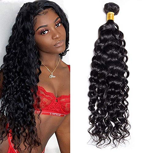 Maxine Water Wave Wet and Wavy 1Bundle Human Hair 10A Grade Unprocessed Virgin Hair Weave Human Hair Long inch Natural Color 20 inch
