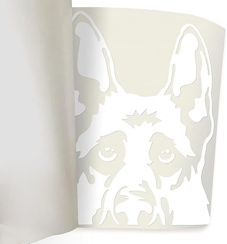 Miniatura 3 de WIRESTER Calcomanía de vinilo transparente de 6 pulgadas para ventana de coche (o cualquier superficie plana), perro pastor alemán