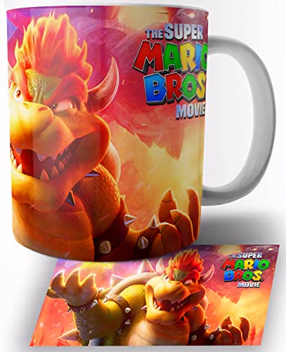 TusRelojes Bowser Super Mario Bros Taza de Ceramica Blanca 325ml Mug