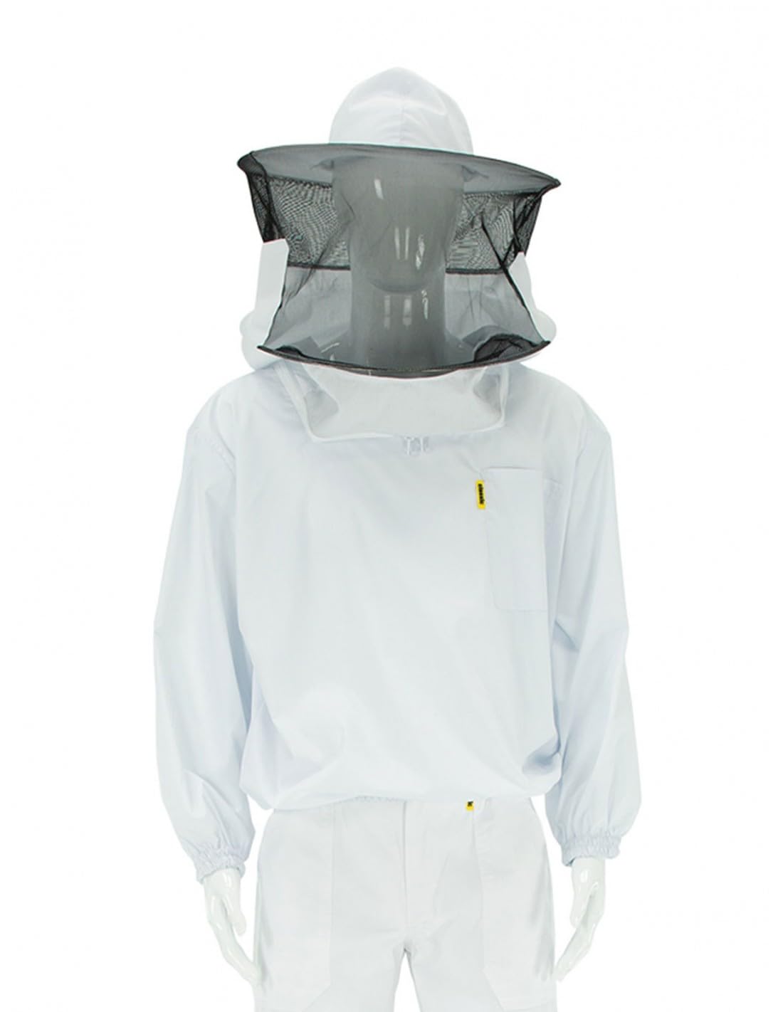 LYSON Imkerjacke Imkerbluse mit Hut Professionelle Imkerbekleidung Imkerbekleidung Imkerjacke mit Reißverschluss Professionelle Imkerbekleidung Schutzjacke Imkerei Bienen Weiß Größe XXXL