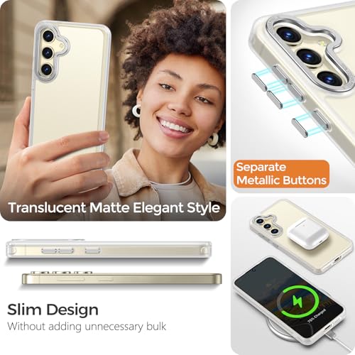 Image of Rayboen for Translucent Matte Samsung S24 Case, Semi-Clear