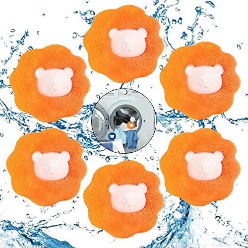 Quitapelusas Pelotas quitapelusas para lavadora, 6 unidades, reutilizables, quitapelos para mascotas, bola de lavadora, quitapelos de...