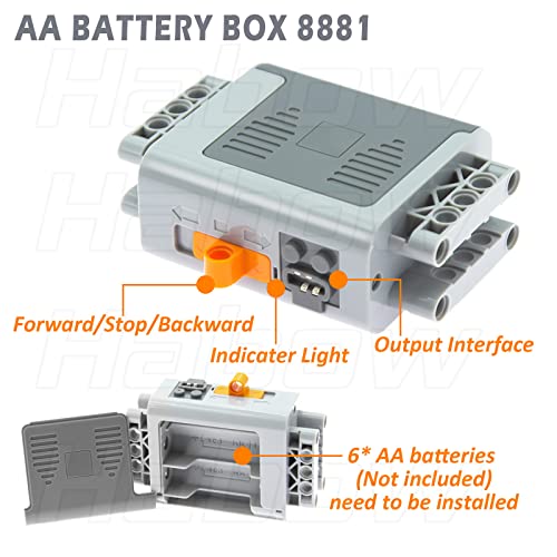 Habow PF 43 PCS 45Pcs Power-Function Technic-Parts Kit M/L/Xl/Servo/Train-Motor Ir Speed Remote Control Battery Box Ir Receiver Extension Wire Light Cord Control Switch Compatible With Lego-Motor-Kit. thumb #5