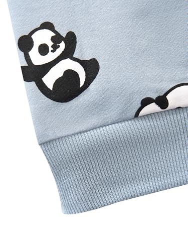 Image of Akyzic Boys Sweatshirts Cotton Long Sleeve Crewneck Pullover Toddler Kids Winter Warm Shirt Sweater Tops 3t-8t