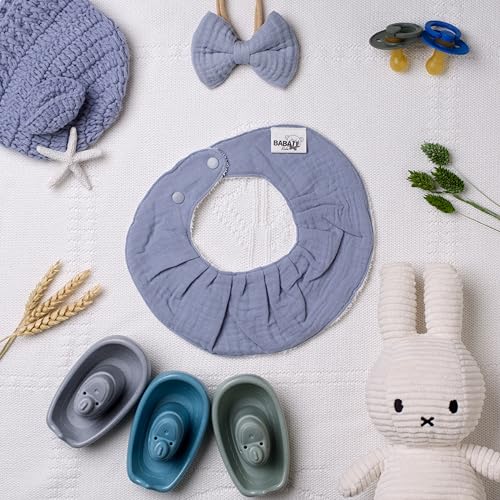 Bavoirs bébé naissance en coton éponge premium pour nouveau-né - 5