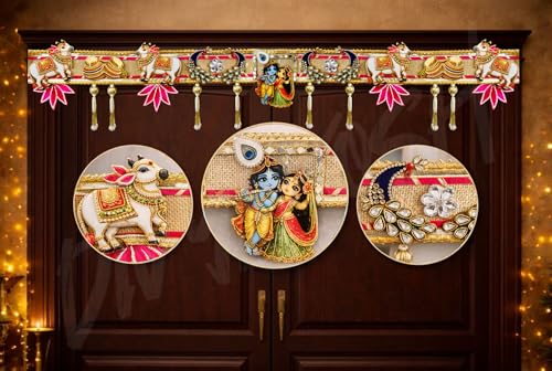 Image of Divyakosh Festive Dcor Toran for Main Door Entrance - 40 Inch|Bandhanwar for Diwali & Weddings |Door Hanging Garland for Home |Artificial Garland for Mandir, Temple Decoration Items
