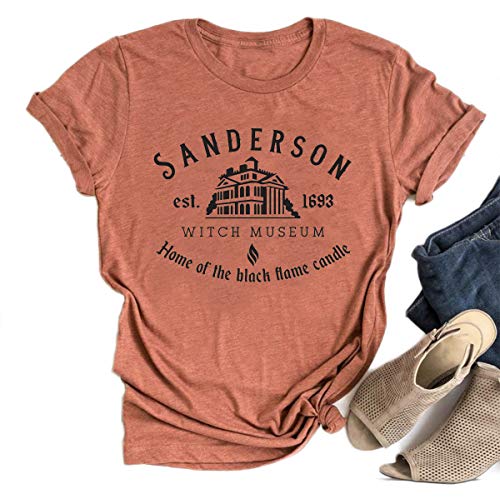 Sanderson Sisters Witch Museum Hocus Pocus Shirt Funny Halloween Tshirts for Women (XL Orange6)