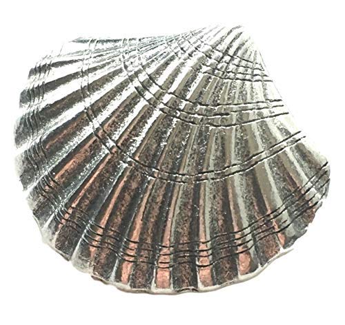 emblems gifts Medieval Scallop Shell Pilgrim Pewter Lapel Pin Badge + 59mm Button Badge