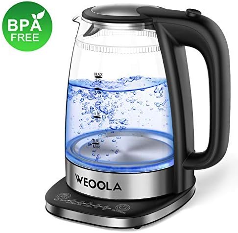 Electric Kettle Temperature Control, Cordless Tea & Coffee Pot with 5 Preset Temp Functions, Double Wall with LED Indicator, Quick Boil, Auto Shut Off and Boil Dry Protection (BPA Free, 1.7L/1000W)