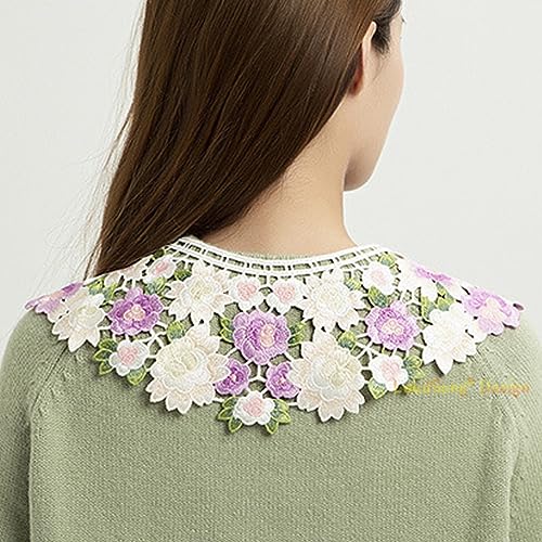 LoudSung Fake Collar Doll Half Shirt Blouse Big False Collar for Women Girls3