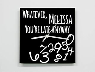 Custom Name Whatever, you're late anyway/Square Black - Wall Clock