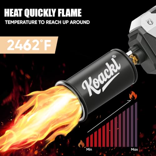 Image of Koackl 25.8 inch CSA Propane Torch Gun 2372F Adjustable Flame BBQ Gray