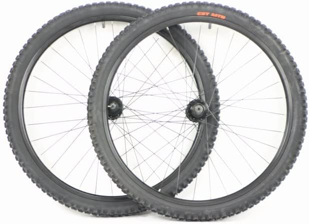 26 inch Disc Rim Brake Mountain Bike Wheels 26 x 2.1 Tire and Tube ATB Bicycle Pair