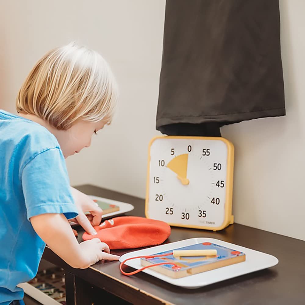 TIME TIMER Medium Klassenzimmer-Set–60 Min. Visueller Timer für Kinder mit Trocken Abwischbaren Aktivitätskarten für klassenzimmer, Lehrer-Tischuhr (3er-Pack), Primärfarben, 19x19x3cm
