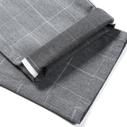 Men Plaid Stripe Formal Trousers Men Plaid Comfort Classic Fit Pants Men's Flat Front Plaids Dress Pants2