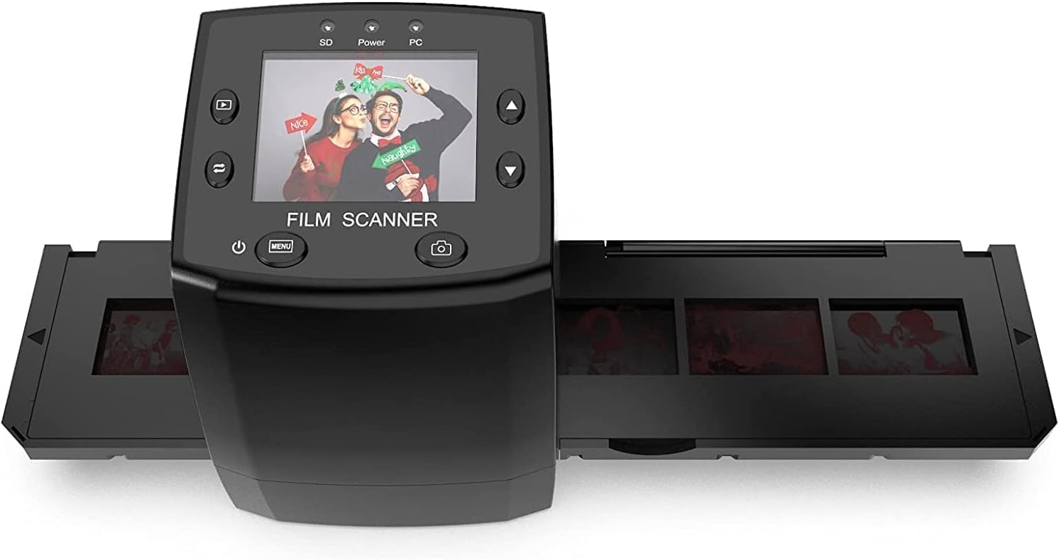 Scanner Diapositive e Negativi 35mm/135 con LCD 2.4" | Scanner per pellicole fotografiche, 3600 DPI, conversione JPEG, nessun software richiesto, digitalizza negativi e diapositive