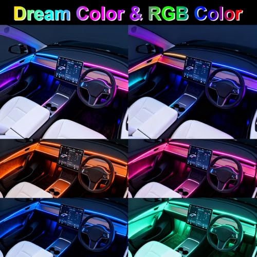 Acrylic Interior Car LED Lights 6 in 1