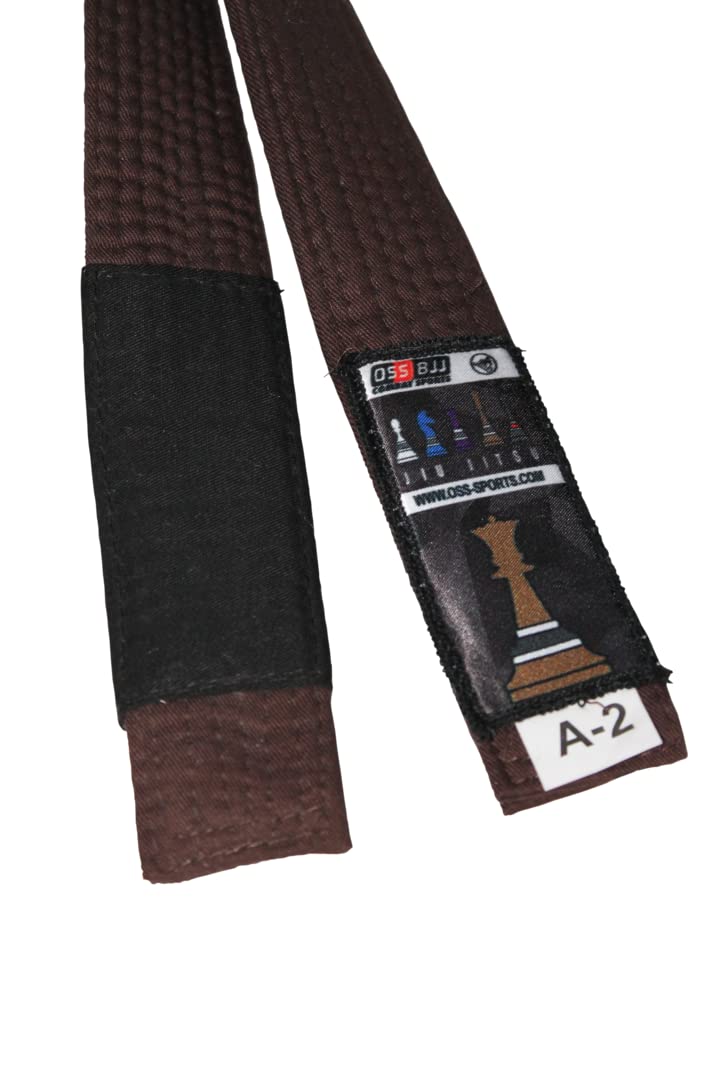 Cintura BJJ OSS Combat Sports - Approvata IBJJF, 100% Cotone, Per Jiu-Jitsu Brasiliano, Bianca Taglia A2 - Foto 2