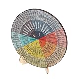 Lurrose Roue des Émotions en Bois Double Face Support Disque Décoratif des Émotions Gra...