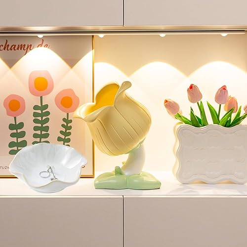 Miniatura 3 de Plato de cerámica para joyería, bandeja para joyas de hojas, cuenco para llaves, soporte para joyas, soporte para platos para anillos pequeños,