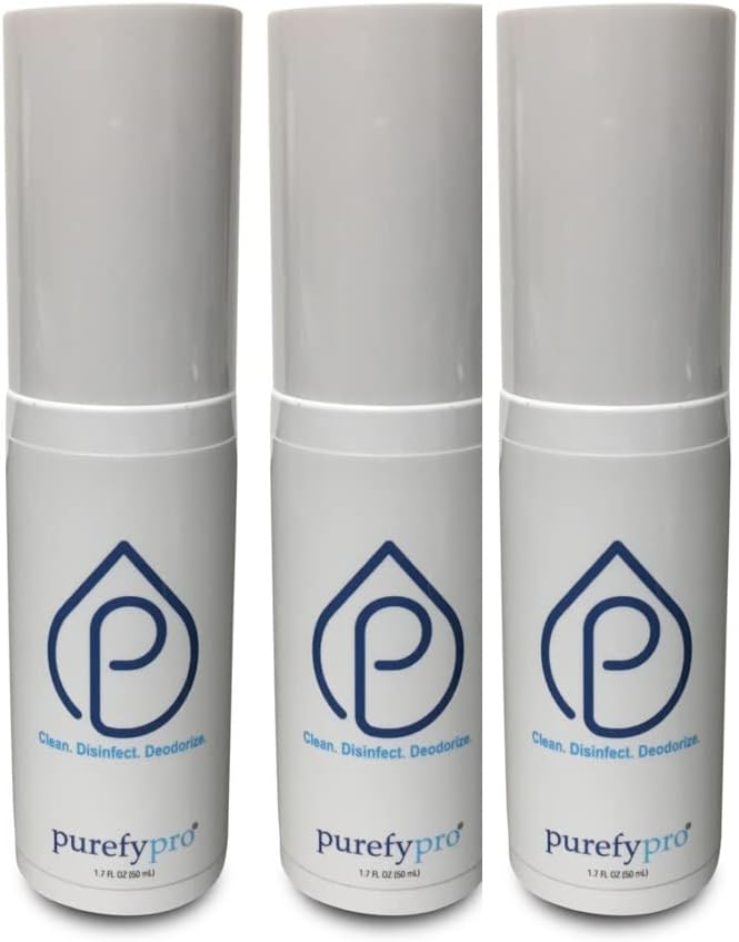 Purefypro Disinfectant Spray (1.7oz, 3 Pack) No Rinse. No
