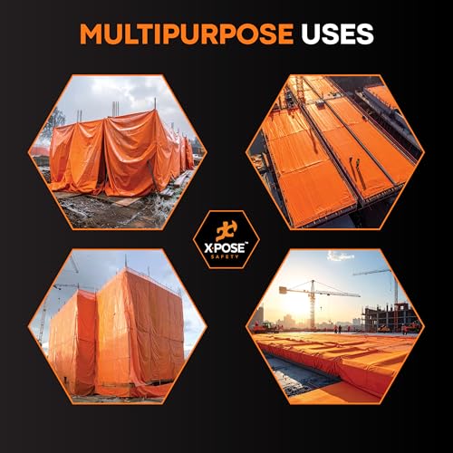 Image of Xpose Safety Concrete Curing Blanket 6' x 25' Cut Size - 1 Layer 0.25 inch Thick Foam Insulation, UV & Water-Resistant, Brass Grommets, Heavy-Duty Stitching, Cold Weather Protection
