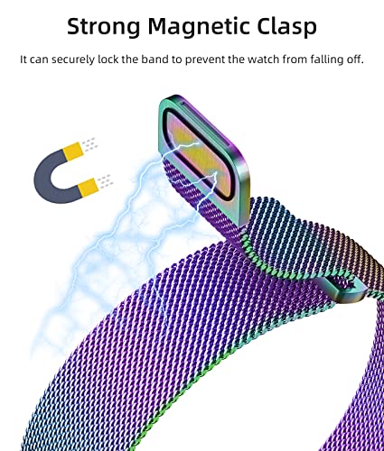 Image of Magnetic Band Compatible for Apple Watch Bands Women Men 40mm 38mm 41mm 42mm 46mm 44mm 45mm 49mm, Stainless Steel Mesh Metal Sport Strap Wristband iWatch Series 11 10 9 8 7 6 5 4 3 2 1 SE Ultra
