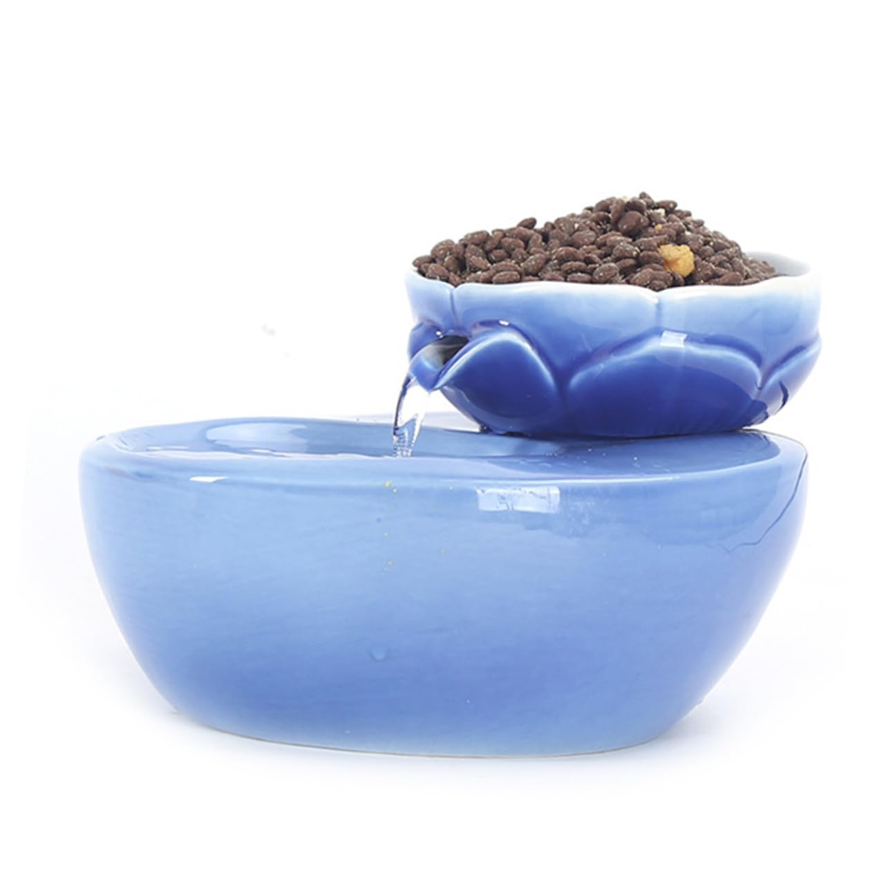 Abbeveratoio Automatico per Gatti e Cani 1,5 in Materiale Smaltato Blu