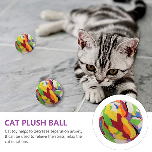 VILLCASE 10Pcs Interativo Brinquedos Do Gato Bola Colorida Rainbow Eva Bolas Gato Interessante Perse